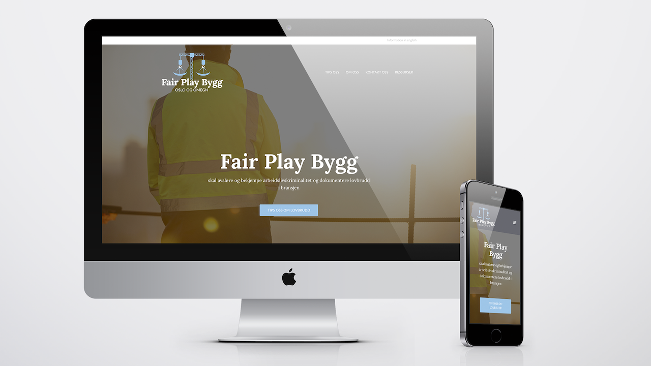 Nettside for Fair Play Bygg
